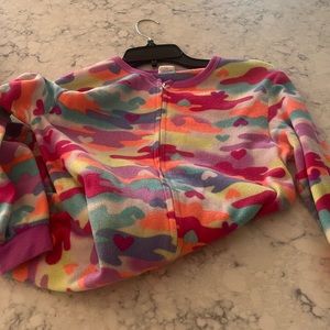 Zip up footies. Very cute and neon heats. Very fun for sleepovers.